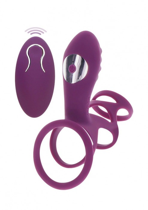 Фиолетовая эрекционная вибронасадка Halo Halo C-Ring Sleeve - Toy Joy - в Дзержинске купить с доставкой