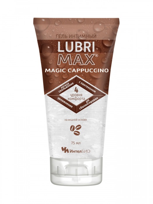 Интимный гель-смазка на водной основе Lubrimax Magic Cappuccino - 75 мл. - ИнтелБИО - купить с доставкой в Дзержинске