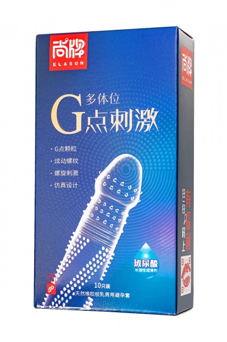 Ультратонкие презервативы Elasun G-spot stimulation с ребрами и точками - 10 шт. - Elasun - купить с доставкой в Дзержинске