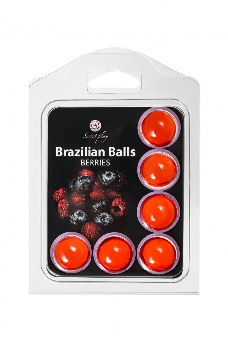 Набор из 6 шариков с массажным маслом Brazilian Balls с ароматом ягод - Secret Play - купить с доставкой в Дзержинске