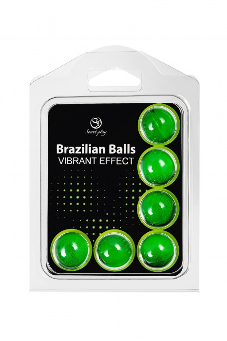 Набор из 6 шариков с массажным маслом Brazilian Balls с эффектом вибрации - Secret Play - купить с доставкой в Дзержинске