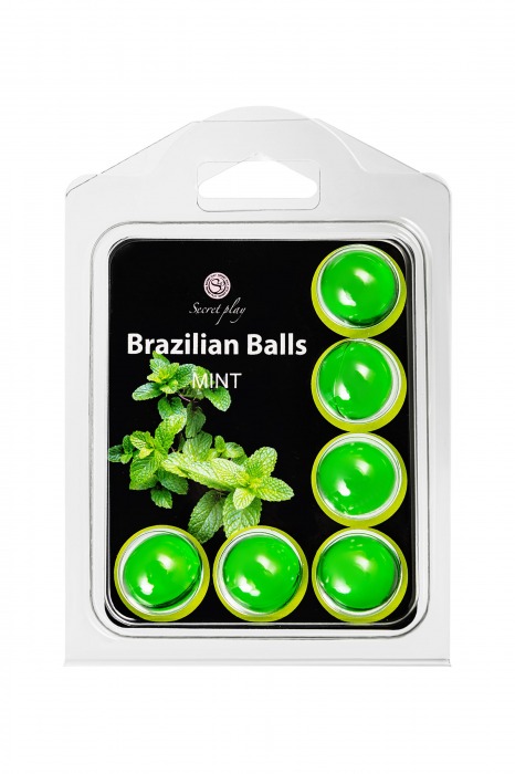 Набор из 6 шариков с массажным маслом Brazilian Balls с ароматом мяты - Secret Play - купить с доставкой в Дзержинске