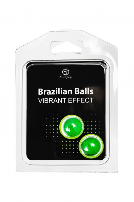 Набор из 2 шариков с массажным маслом Brazilian Balls с эффектом вибрации - Secret Play - купить с доставкой в Дзержинске