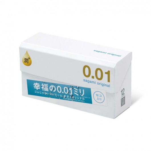 Увлажнённые презервативы Sagami Original 0.01 Extra Lub - 12 шт. - Sagami - купить с доставкой в Дзержинске