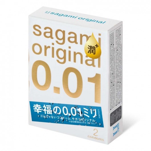 Увлажнённые презервативы Sagami Original 0.01 Extra Lub - 2 шт. - Sagami - купить с доставкой в Дзержинске