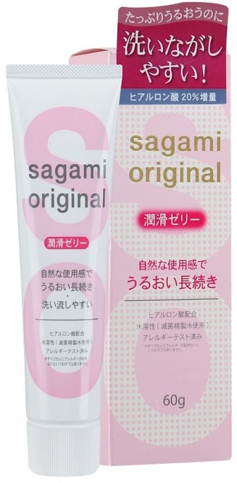 Гель-смазка на водной основе Sagami Original - 60 гр. - Sagami - купить с доставкой в Дзержинске