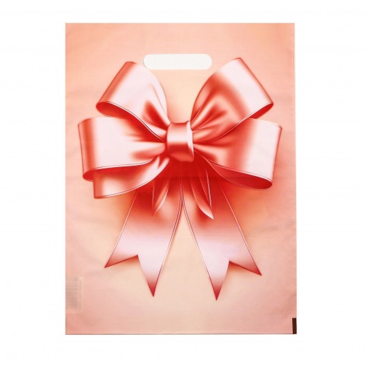 Пакет с принтом в виде банта с вырубной ручкой (30х40 см) - Сима-Ленд - купить с доставкой в Дзержинске