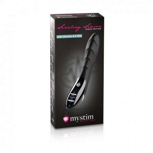 Вибратор с электростимуляцией Sizzling Simon Black Edition - 27 см. - MyStim - купить с доставкой в Дзержинске