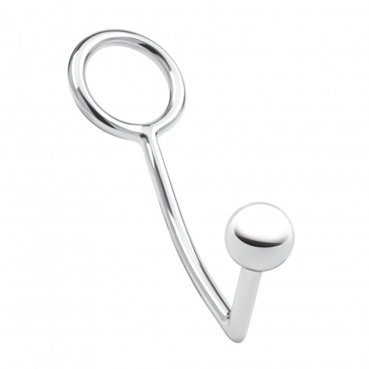 Кольцо на пенис с анальным стимулятором Stainless Steel Anal Hook   Cock Ring - BlueLine - в Дзержинске купить с доставкой
