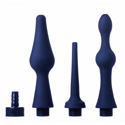 Набор из 3 универсальных насадок для анального душа Universal 3 Piece Silicone Enema Attachment Set - XR Brands - купить с доставкой в Дзержинске