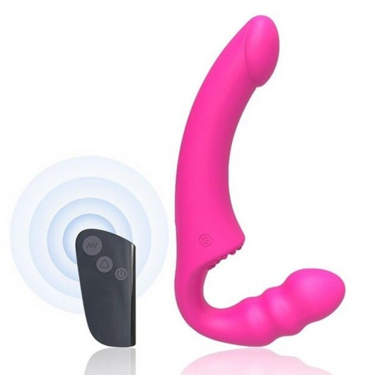 Розовый безремневой страпон Straples Strap-On Dildo - Erokay - купить с доставкой в Дзержинске