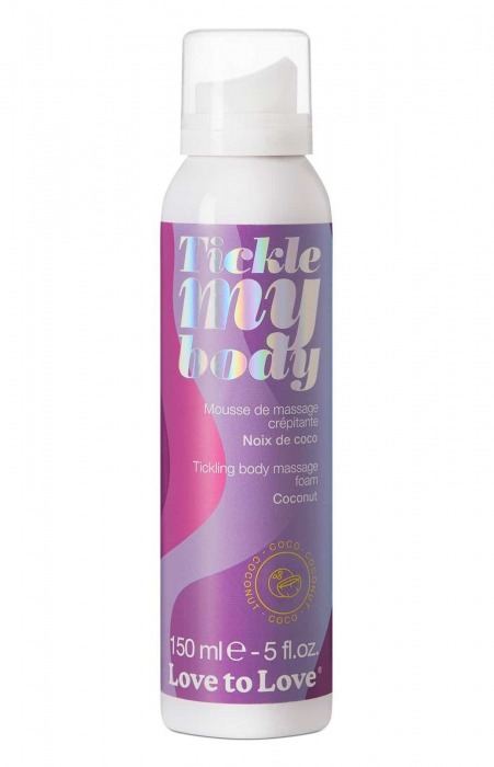 Массажная хрустящая пенка Tickle My Body Coconut с ароматом кокоса - 150 мл. - Love to Love - купить с доставкой в Дзержинске