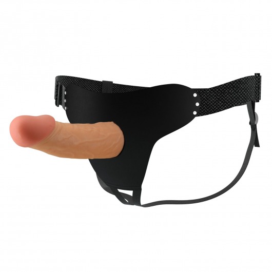 Телесный полый мужской страпон Stark - 17,5 см. - Baile - купить с доставкой в Дзержинске