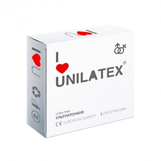 Ультратонкие презервативы Unilatex Ultra Thin - 3 шт. - Unilatex - купить с доставкой в Дзержинске