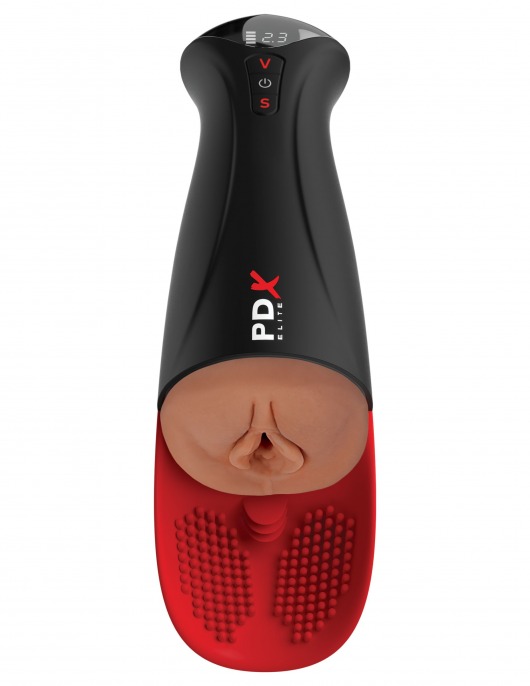 Мастурбатор-вагина в колбе с вибрацией Fuck-O-Matic Pro XL - Pipedream - в Дзержинске купить с доставкой