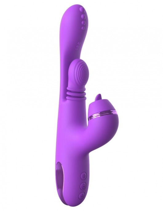Фиолетовый вибратор с тройной стимуляцией Intimotion Pulse Pro - 24 см. - Pipedream