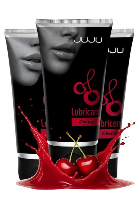 Набор из 3 съедобных лубрикантов JUJU со вкусом вишни - JuJu - купить с доставкой в Дзержинске