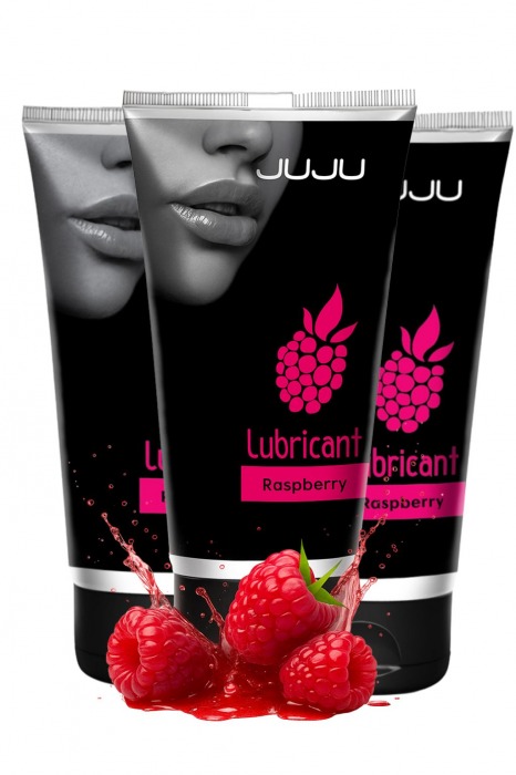 Набор из 3 съедобных лубрикантов JUJU со вкусом малины - JuJu - купить с доставкой в Дзержинске