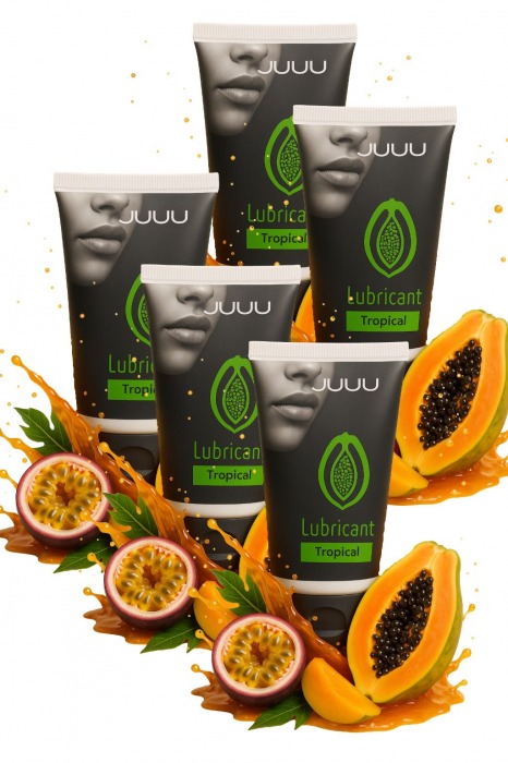 Набор из 5 съедобных лубрикантов JUJU со вкусом тропических фруктов - JuJu - купить с доставкой в Дзержинске