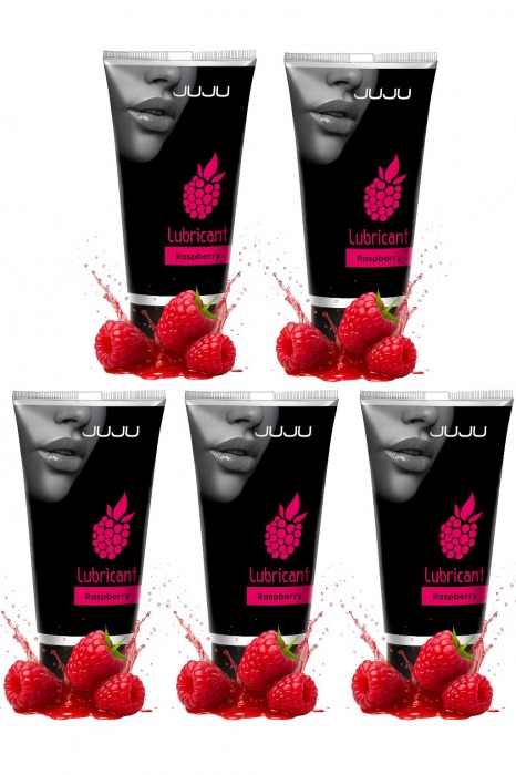 Набор из 5 съедобных лубрикантов JUJU со вкусом малины - JuJu - купить с доставкой в Дзержинске