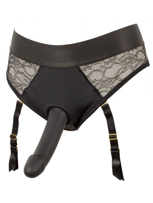 Черный женский страпон Strap-on Set: трусики и насадка - Orion - купить с доставкой в Дзержинске