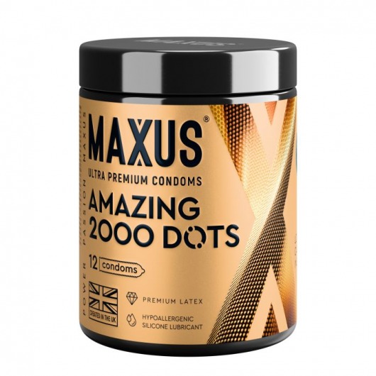Точечные презервативы MAXUS 2000 Amazing Dots с железным кейсом - 12 шт. - Maxus - купить с доставкой в Дзержинске