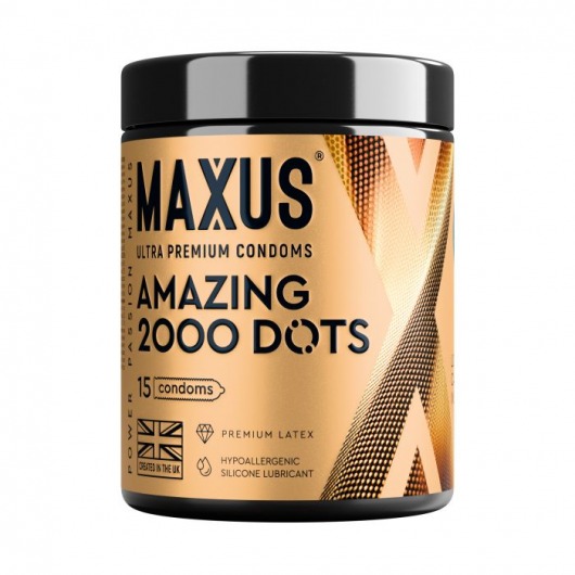 Точечные презервативы MAXUS 2000 Amazing Dots с железным кейсом - 15 шт. - Maxus - купить с доставкой в Дзержинске