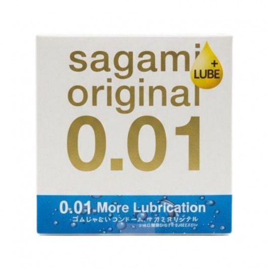 Увлажнённый презерватив Sagami Original 0.01 Extra Lub - 1 шт. - Sagami - купить с доставкой в Дзержинске
