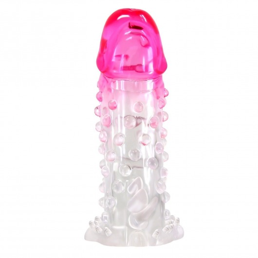Прозрачно-розовая насадка на пенис Wilford - 13,5 см. - Baile - в Дзержинске купить с доставкой