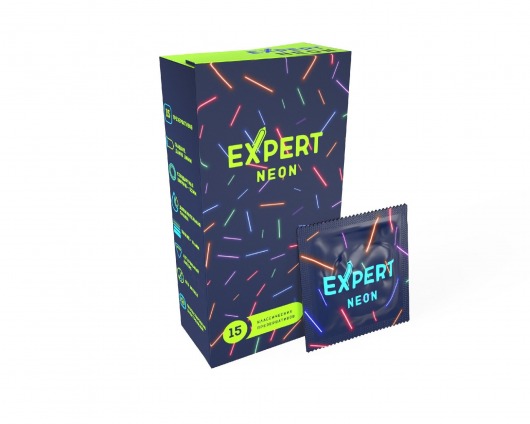 Светящиеся в темноте презервативы Expert Neon - 15 шт. - Expert - купить с доставкой в Дзержинске
