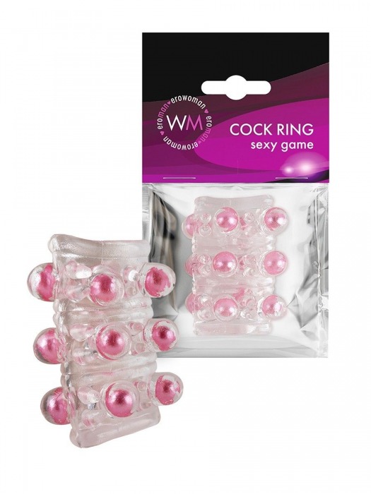 Прозрачная сквозная насадка на пенис с цветными шариками - Erowoman-Eroman - в Дзержинске купить с доставкой