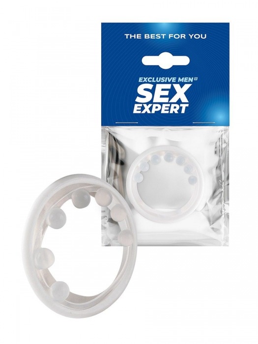 Эрекционное кольцо с мягкой стимулирующей насадкой - Sex Expert - в Дзержинске купить с доставкой