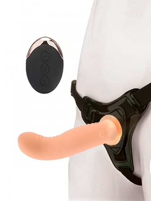 Женский вибрострапон со съемной насадкой и пультом ДУ - Erokay - купить с доставкой в Дзержинске