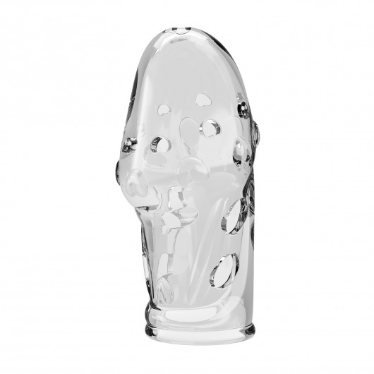 Прозрачная насадка на пенис Booker - 8 см. - Baile - в Дзержинске купить с доставкой