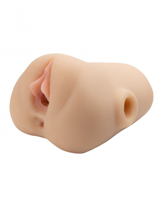 Телесный мастурбатор с вибрацией Double Pounder Vibrating Squeeze Stroker - Pipedream - в Дзержинске купить с доставкой