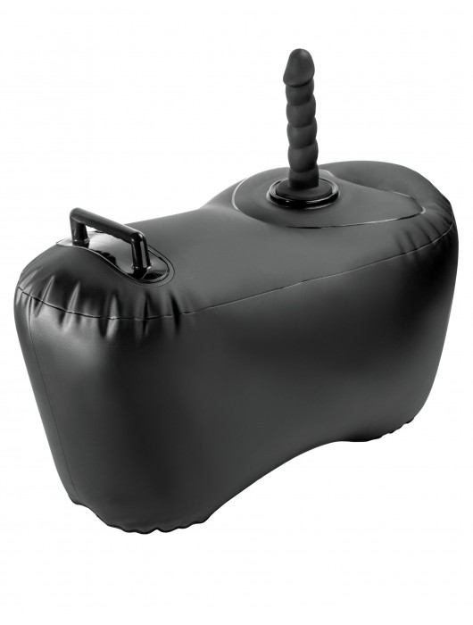 Черное надувное кресло с платформой для фиксации дилдо Body Dock Inflatable Love Seat - Pipedream - купить с доставкой в Дзержинске