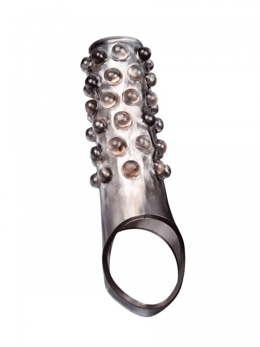 Дымчатая насадка на пенис с выпуклостями - 11 см. - Sex Expert - в Дзержинске купить с доставкой