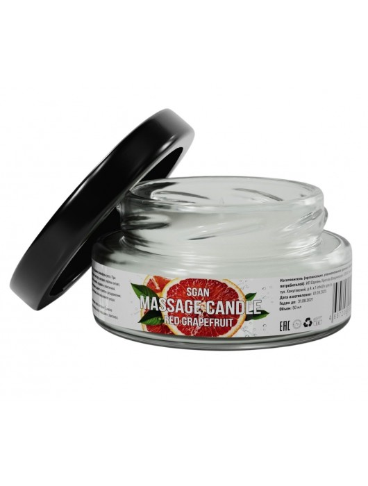 Массажная свеча «Красный грейпфрут» - 50 мл. - SGAN - купить с доставкой в Дзержинске