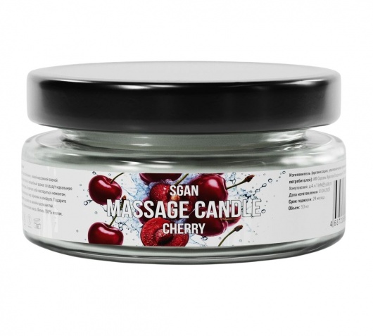 Массажная свеча «Спелая вишня» - 50 мл. - SGAN - купить с доставкой в Дзержинске