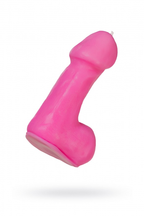 Розовая свеча в форме пениса - 47 гр. - Pecado - купить с доставкой в Дзержинске
