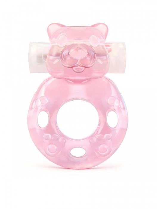 Розовое эрекционное виброкольцо в форме мишки - 1137 - в Дзержинске купить с доставкой