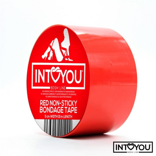 Красный скотч для фиксации Non-Sticky Bondage Tape - 15 м. - Intoyou - купить с доставкой в Дзержинске
