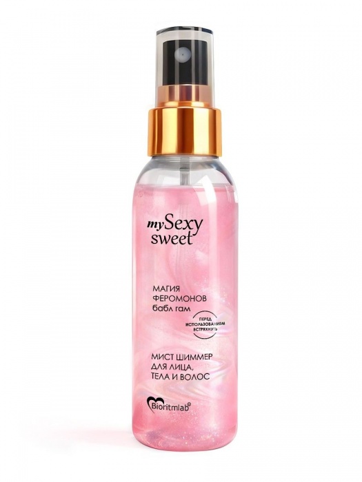 Мист для лица, тела и волос Sexy Sweet с ароматом бабл-гам, шиммером и феромонами - 95 мл. -  - Магазин феромонов в Дзержинске