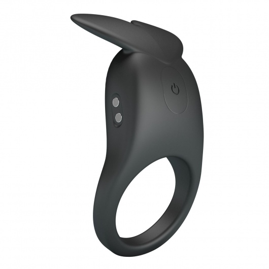 Черное перезаряжаемое виброкольцо Carlton - Baile - в Дзержинске купить с доставкой