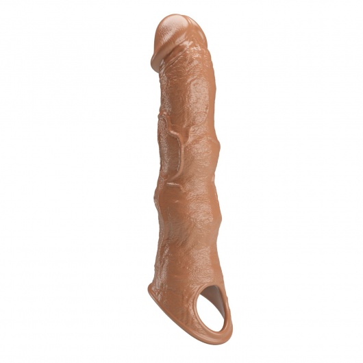 Карамельный фаллоудлинитель с 3 вставками - 28 см. - Baile - в Дзержинске купить с доставкой