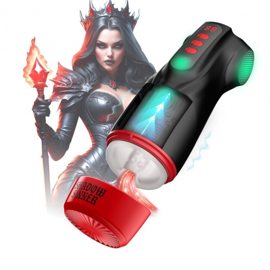 Интерактивный мастурбатор Raven с вакуумом, вибрацией и подсветкой - Shots Media BV - в Дзержинске купить с доставкой