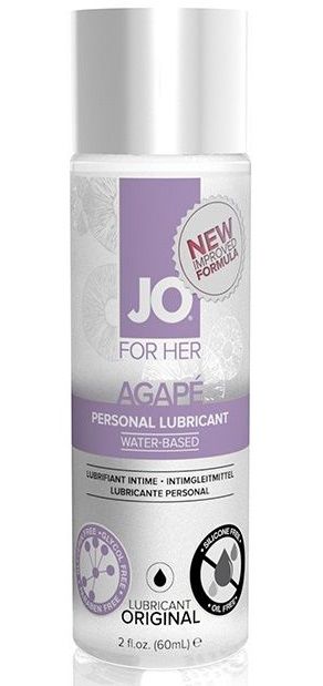 Лубрикант на водной основе для женщин JO AGAPE LUBRICANT ORIGINAL - 60 мл. - System JO - купить с доставкой в Дзержинске