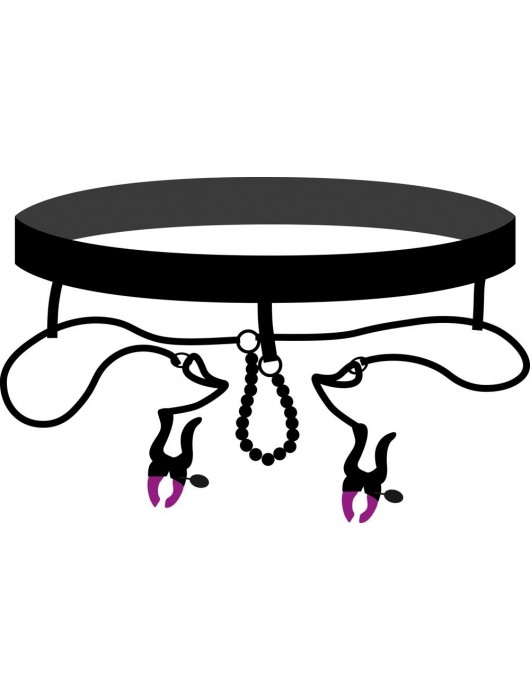 Трусики с зажимами для половых губ и бусинками для массажа промежности - Orion - купить с доставкой в Дзержинске