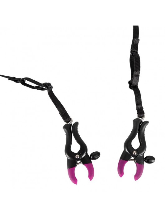 Трусики с зажимами для половых губ и бусинками для массажа промежности - Orion - купить с доставкой в Дзержинске