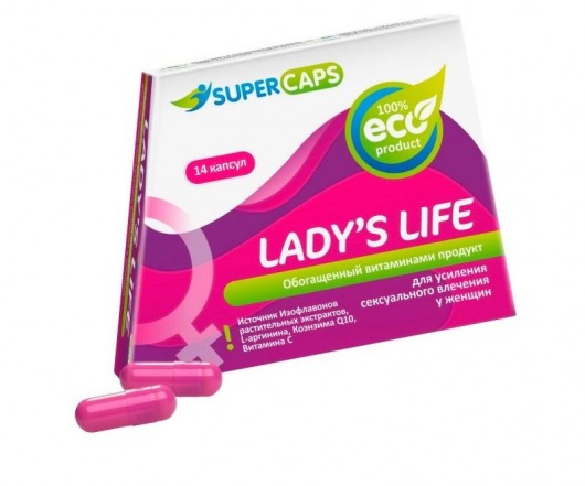 Возбуждающие капсулы Ladys Life - 14 капсул (0,35 гр.) - SuperCaps - купить с доставкой в Дзержинске